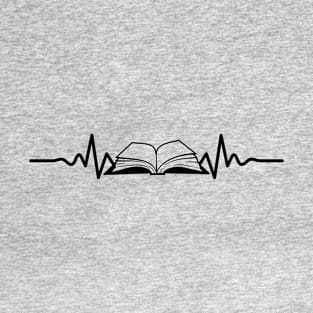 Literature student. Book lover Heartbeat Line T-Shirt